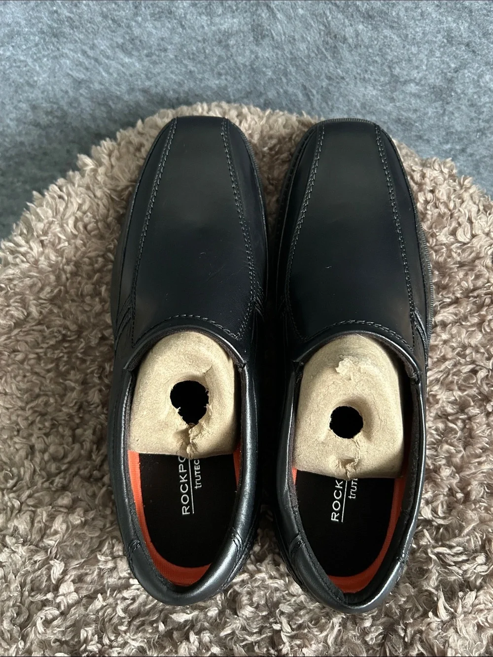 Rockport Black Leather Slip-On Loafers
